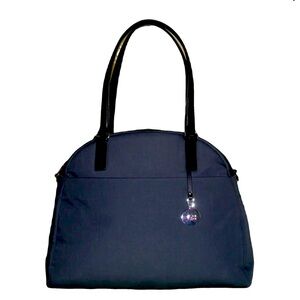 Lo & Sons Luxury Crossbody/Overnight Bag - Navy/Sky Blue